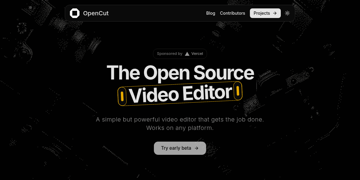 OpenCut interface preview