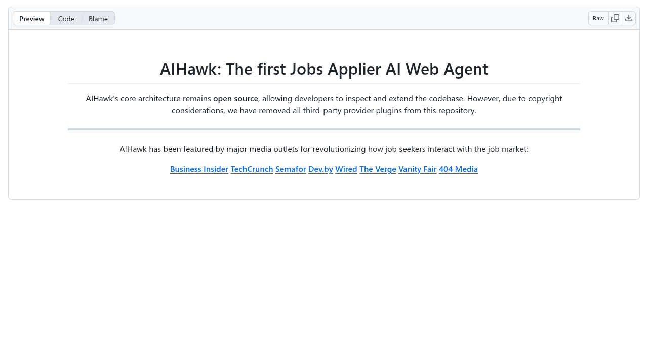 Jobs_Applier_AI_Agent_AIHawk interface preview