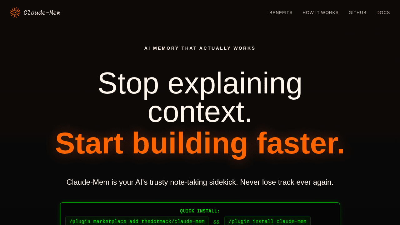 claude-mem interface preview