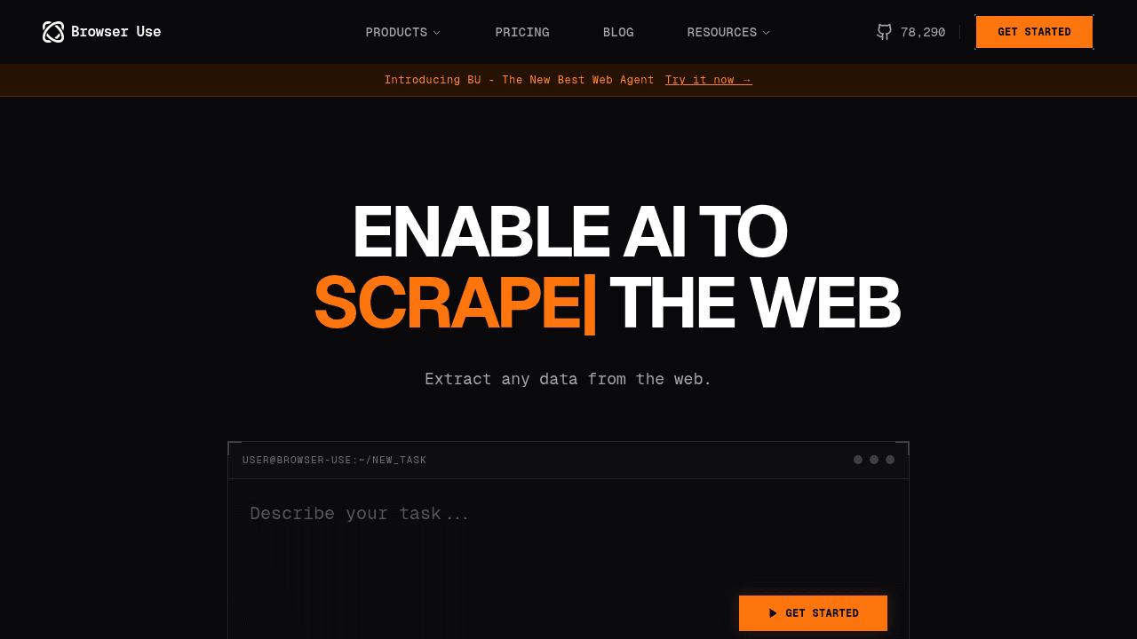 browser-use interface preview