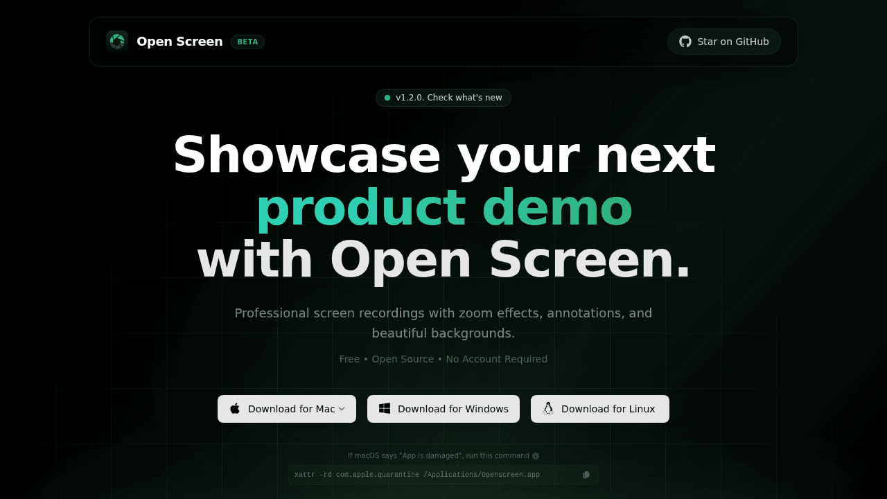 openscreen interface preview