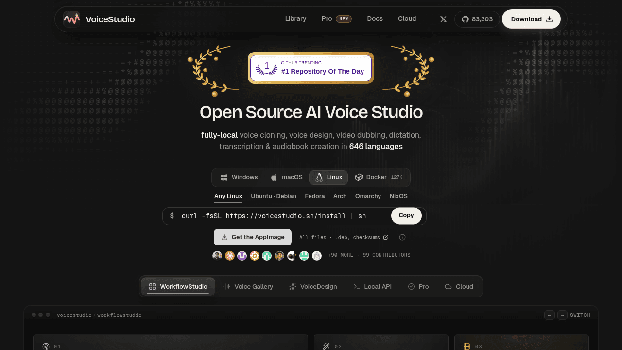 VoiceStudio interface preview